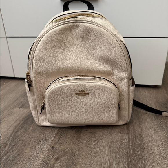 Coach Cream Leather Mini Backpack - Picture 1 of 3